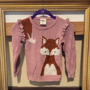 OshKosh B'gosh girls Pink Sweater with Fox Design
